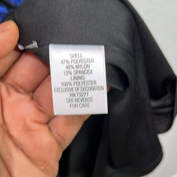 Simply Vera Vera Wang Blue Burned out Velvet  V Neck Dress Sz L Whimsigoth Midi - Picture 5 of 9